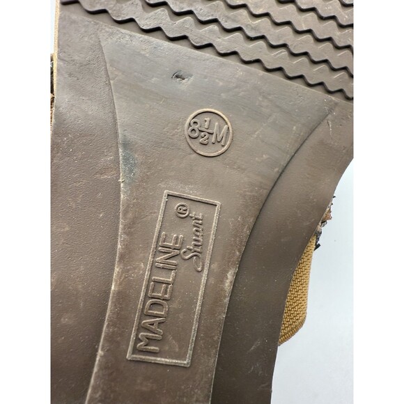 Madeline Stuart 8.5M Rhinestone Beaded Stone Embellishment Brown Sandals - Picture 9 of 11